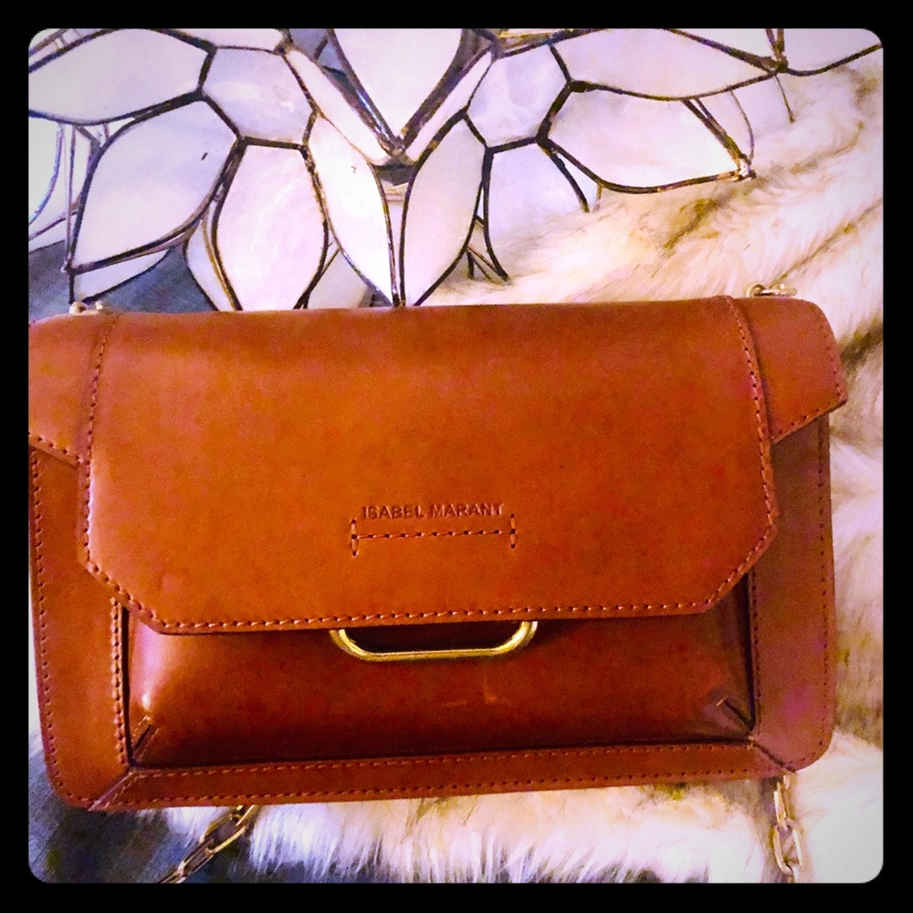 NWT  Isabel Marant Pochette Skamy bag in Cognac